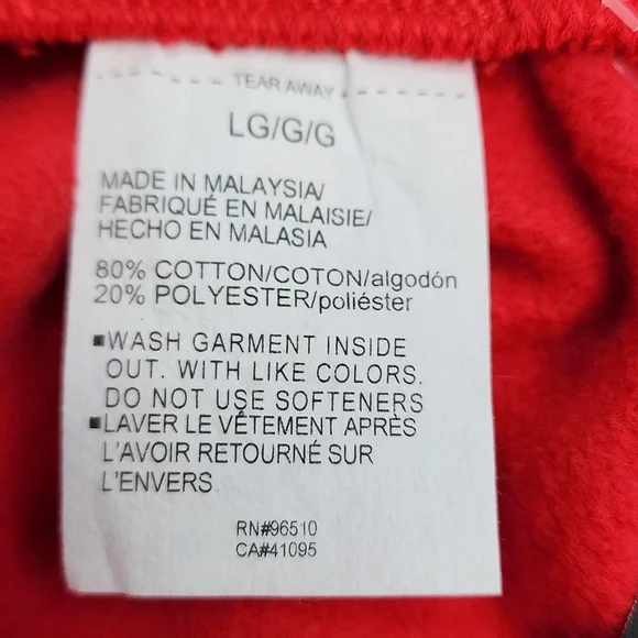 UNDER ARMOUR SWEAT SHORTS, THE COLOR IS BEAUTIFUL RED WOTH WHITE LOGO, LARGE (L) - Picture 11 of 12